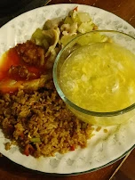 Egg Flower Soup Mandarin Chicken Pork Fried Rice and Cashew Chicken
